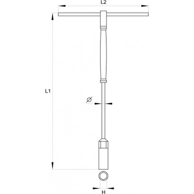 Klíč nástrčný 13 mm s rukojetí typ 
