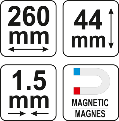 Profilová šablóna 260 mm magnetická
