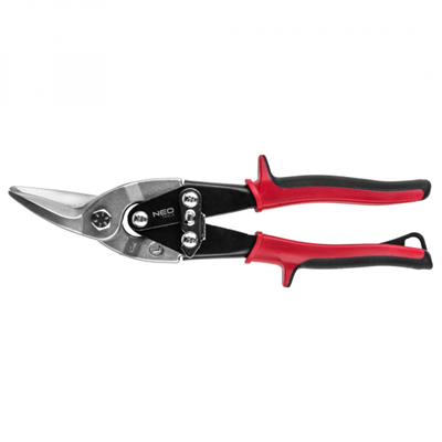 Nožnice na plech ľavé 250 mm (červené) NEO tools