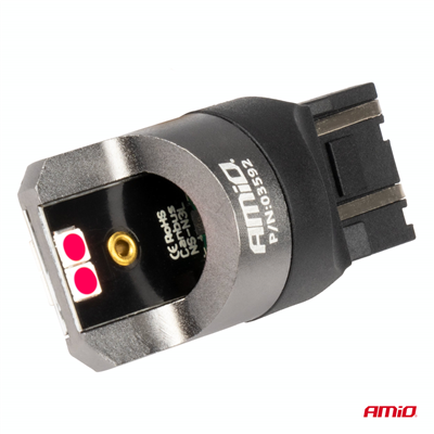 LED CANBUS PRO series 7443 W21/5W 4x3030 SMD Red 12/24V AMIO-03592